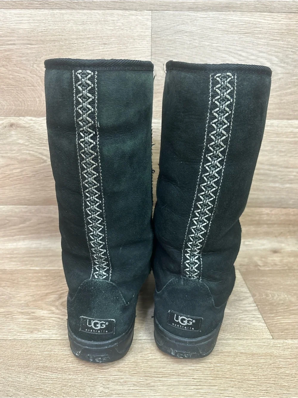 UGG Black Suede Tall Winter Boots